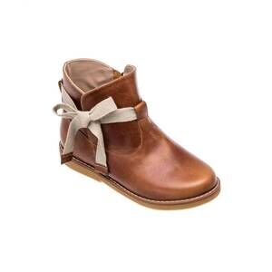 NEW ELEPHANTITO girl's sunny bootie with bow in brown